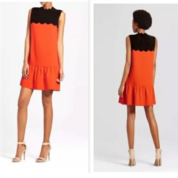 Victoria Beckham for Target Dresses & Skirts - Victoria Beckham Ruffle Orange and Black Dress